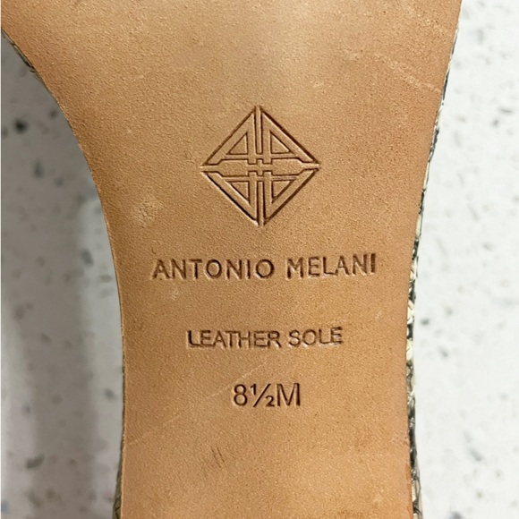 Antonio Melani Women’s Snakeskin Print Leather Ankle Strap Heels Size 8.5M - Picture 10 of 15